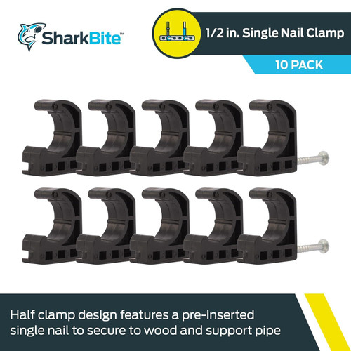 SharkBite 23220  1/2" PEX J-Hook Single Nail Clamps - 10 per Package Image 1