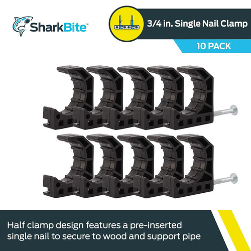 SharkBite 23221  3/4" PEX J-Hook Single Nail Clamps - 10 per Package Image 1