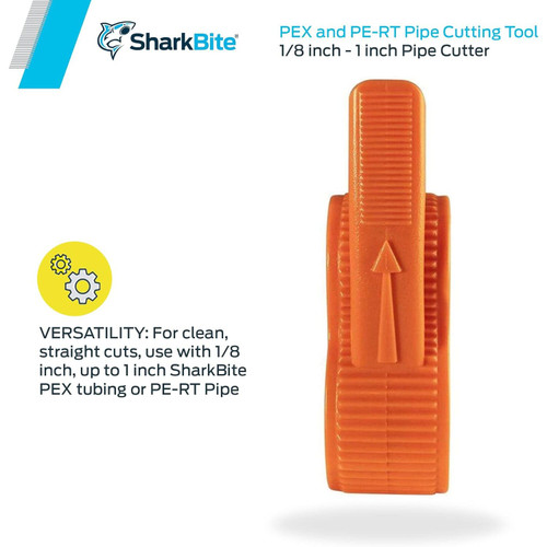SharkBite 23369A  Radial Pipe Cutter 1/2" to 1" PEX and PE-RT Pipe - Orange Image 4