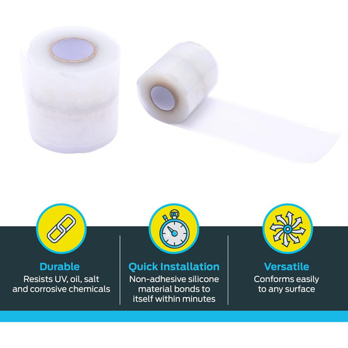 SharkBite 25406  2" Wide x 10' Length Silicone Pipe Wrap Image 2