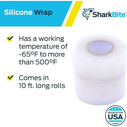 SharkBite 25406  2" Wide x 10' Length Silicone Pipe Wrap Image 3