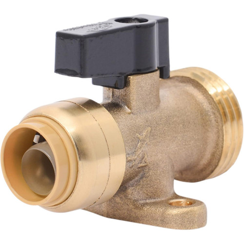 SharkBite 25559LF  1/2" Push-to-Connect x 3/4" MHT Washing Machine Straight Valve Image 0