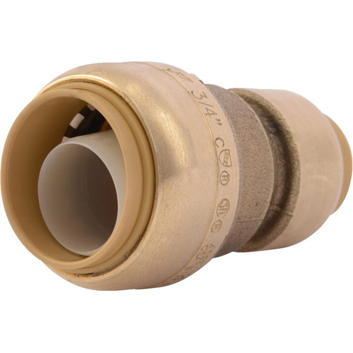 SharkBite U058LFA  3/4" x 1/2" Brass Push-to-Connect Reducing Coupler Image 0