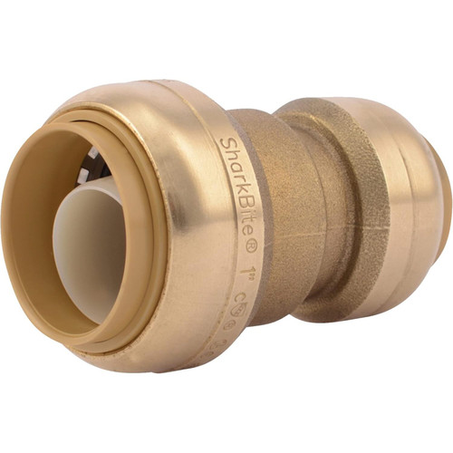 SharkBite U060LFA  1" x 3/4" Brass Push-to-Connect Reducing Coupler Image 0