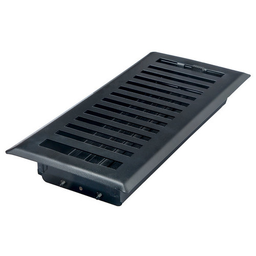 Sierra Grates CTP410-BLK 4" x 10" Cast Iron Black Contemporary Floor Register Image 0