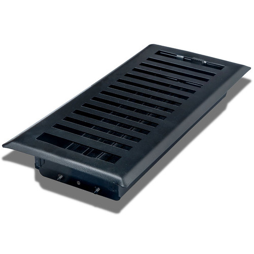 Sierra Grates CTP412-BLK  4" x 12" Cast Iron Black Contemporary Floor Register Image 0