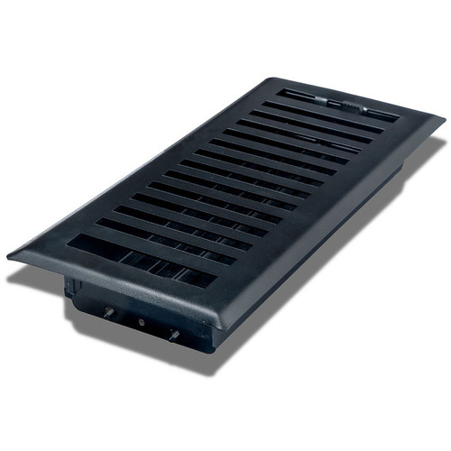 Sierra Grates CTP414-BLK  4" x 14" Cast Iron Black Contemporary Floor Register Image 0