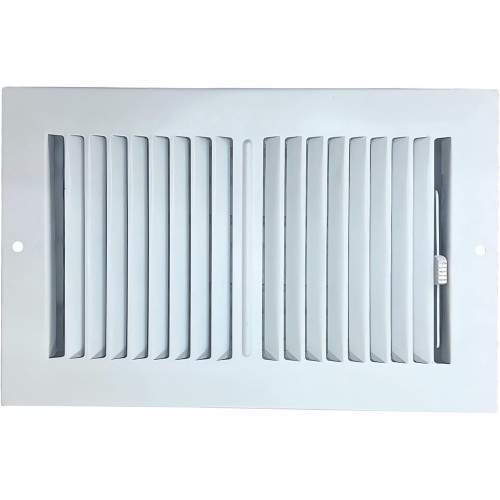 Sierra Grates TWC612-WHT  6" x 12" Premium 2 Way Air Flow Wall and Ceiling Register Glacier White (CR02-612-0102) Image 0