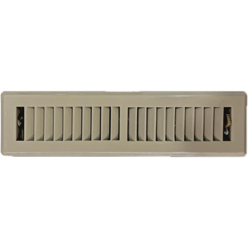 Sierra Grates TWF212-BRN 2" x 12" Steel 2 Way Louvered Design Floor Register Desert Brown Image 0