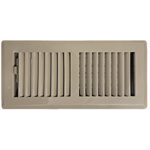 Sierra Grates TWF410-BRN  4" x 10" Steel 2 Way Louvered Design Floor Register Desert Brown Image 0