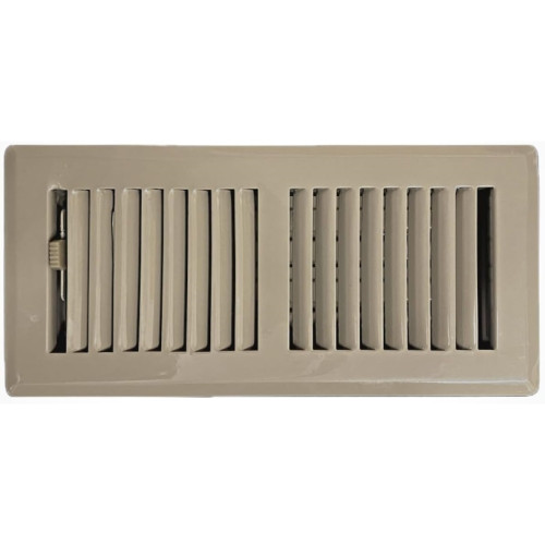 Sierra Grates TWF412-BRN 4" x 12" Steel 2 Way Louvered Design Floor Register Desert Brown Image 0