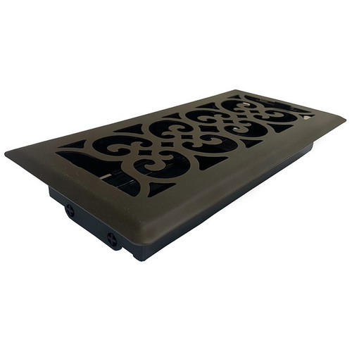 Sierra Grates VIC410-BRZ  4" x 10" Victorian Metallic Bronze Floor Register with Air Filter Image 0