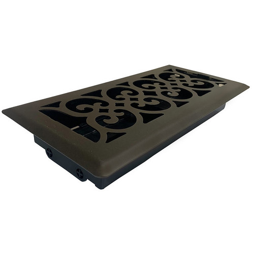 Sierra Grates VIC412-BRZ  4" x 12" Victorian Metallic Bronze Floor Register with Air Filter Image 0