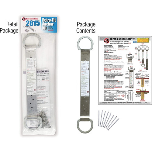 Super Anchor Safety 2815AR  RetroFit Permanent Roof Anchor 2 D-Rings Image 0