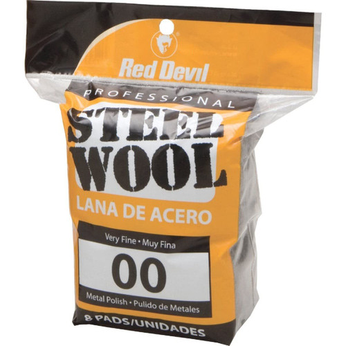 Red Devil 0322  #00 Very Fine Steel Wool - 8 per Package Image 0