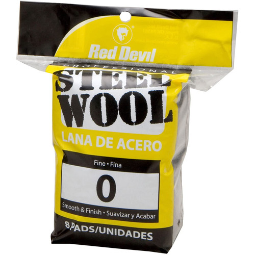 Red Devil 0323  #0 Fine Steel Wool - 8 per Package Image 0