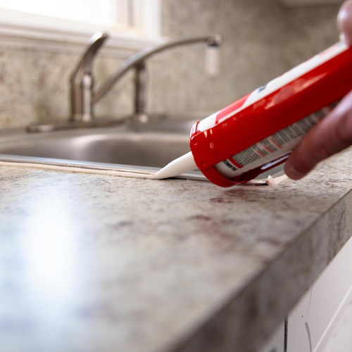 Red Devil 0405  Kitchen & Bath Siliconized Acrylic Caulk 5.5 FL. OZ. Squeeze Tube White Image 4