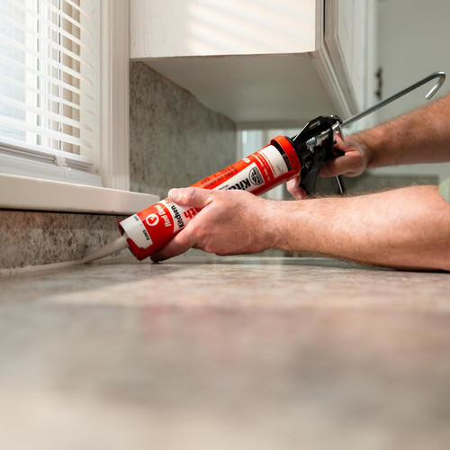 Red Devil 0405  Kitchen & Bath Siliconized Acrylic Caulk 5.5 FL. OZ. Squeeze Tube White Image 5