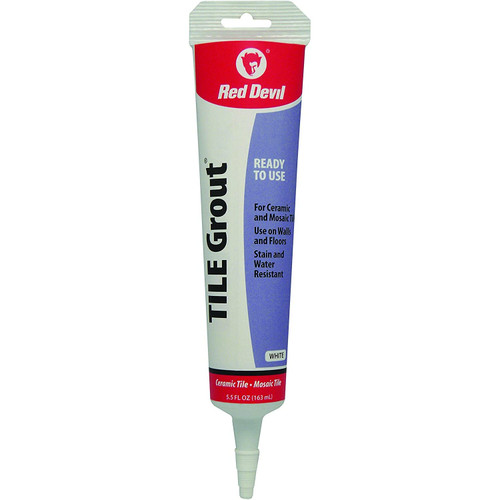 Red Devil 0425  Tile Grout In A Tube 5.5 FL. OZ. Squeeze Tube White Image 0