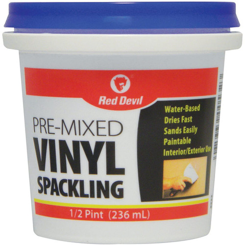 Red Devil 0532  Pre-Mixed Vinyl Spackling Compound 1/2 Pint Tub White Image 0