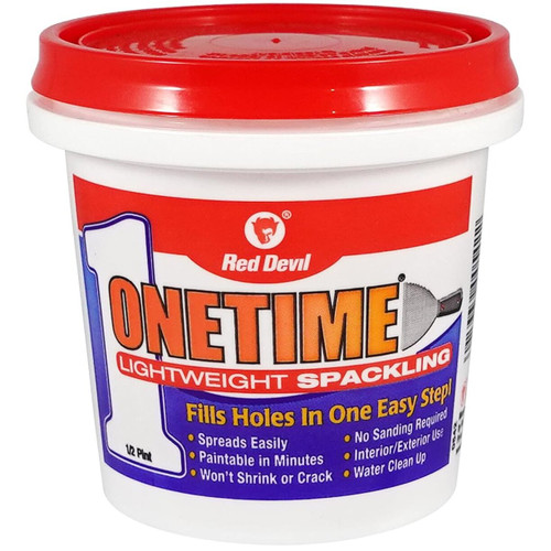 Red Devil 0542  Onetime Lightweight Spackling 1/2 Pint Tub Image 0