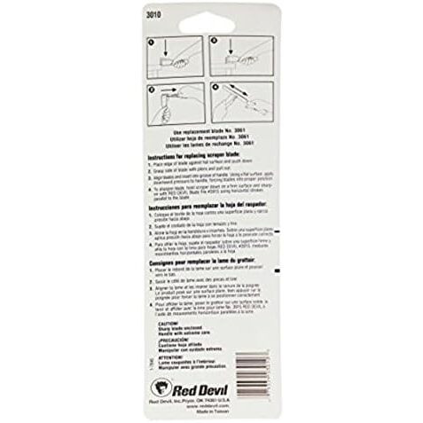 Red Devil 3010  1" Wood Scraper, Single Edge Blade 1" (2.5 cm) Blade Image 2