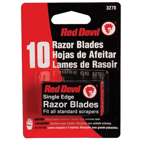 Red Devil 3270  Single Edge Razor Blades - 10 Blades per Package Image 1