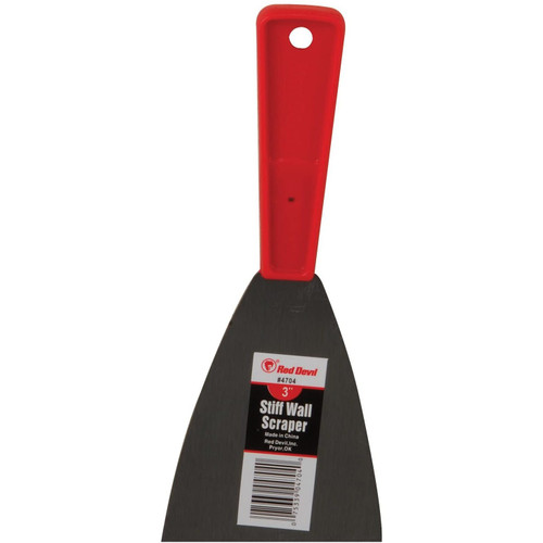 Red Devil 4704  Economy Series 3" Stiff Wall Scraper Image 0