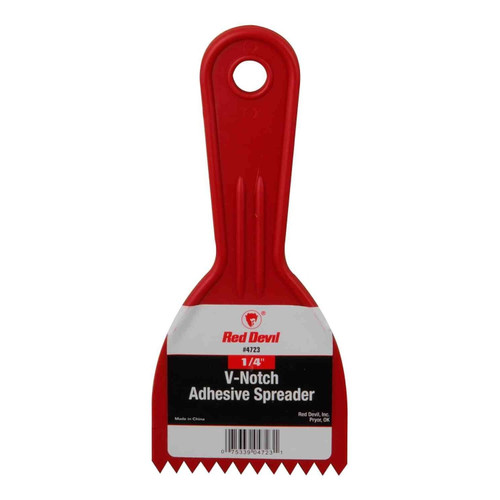 Red Devil 4723  Economy Series 1/4" V-Notch Plastic Adhesive Spreader Image 0