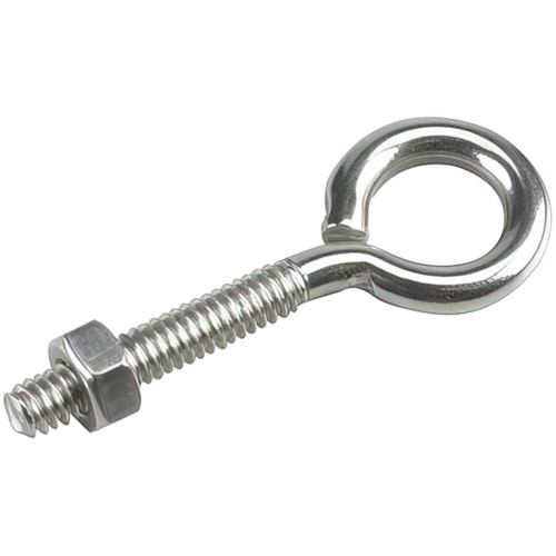 Richelieu 2107SSBC  1/4" x 2-1/2" Eye Bolt with Nut in Stainless Steel - 1 per Package Image 0