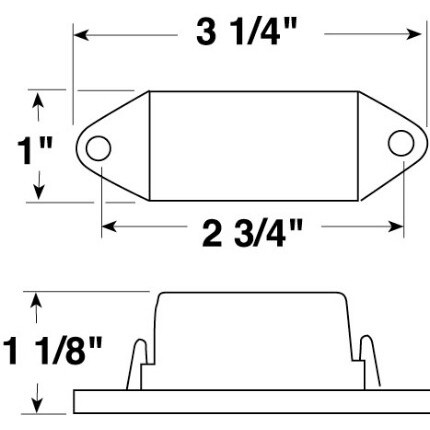 Peterson V107WR  Clearance Light/Side Marker Light   Red Image 1