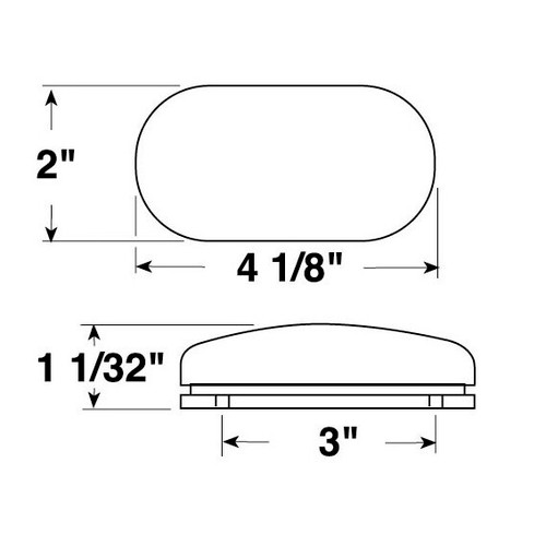 Peterson V135R  Clearance/Side Marker Light   Oblong   Red Image 1