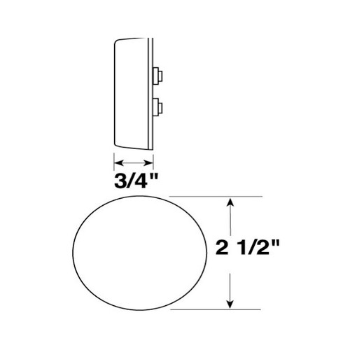 Peterson V142A  2 1/2" Clearance & Side Marker Light Sealed Amber Image 1