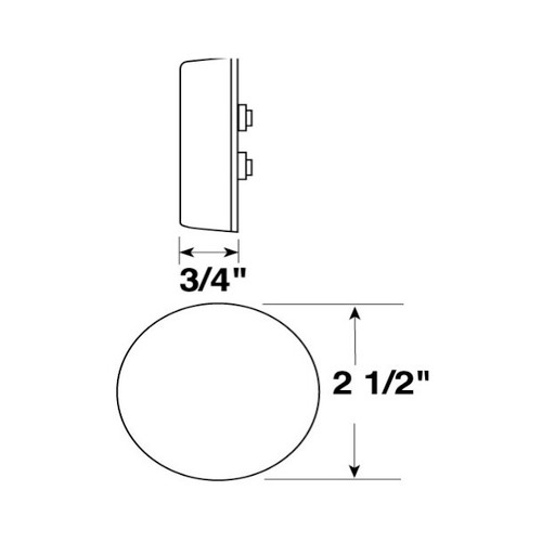 Peterson V142R  2 1/2" Clearance & Side Marker Light Sealed Red Image 1 Peterson V142R  2 1/2" Clearance & Side Marker Light Sealed Red Image 1