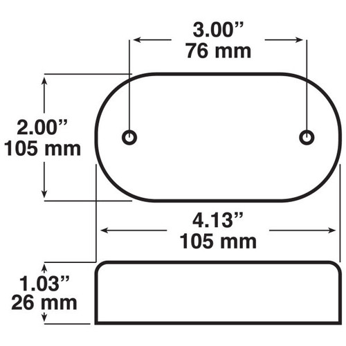 Peterson V180R LED Clearance Light Red Image 1