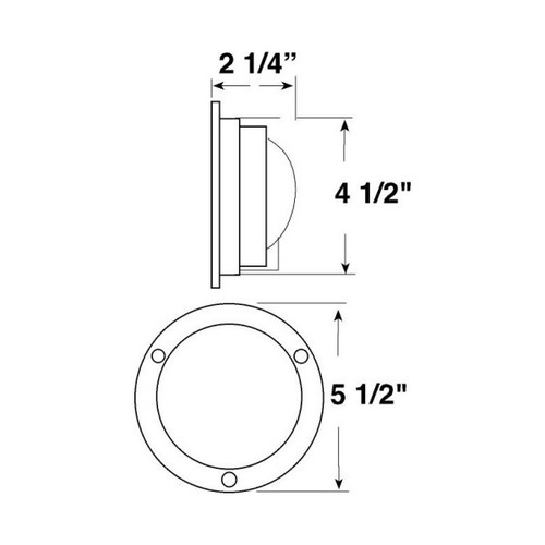 Peterson V413  Stop/Turn & Tail Light   Flush Mount   Red Image 1