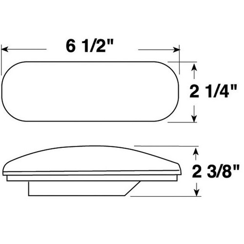 Peterson V421KR  Stop/Tail & Turn Light Kit   Oval   Red Image 1