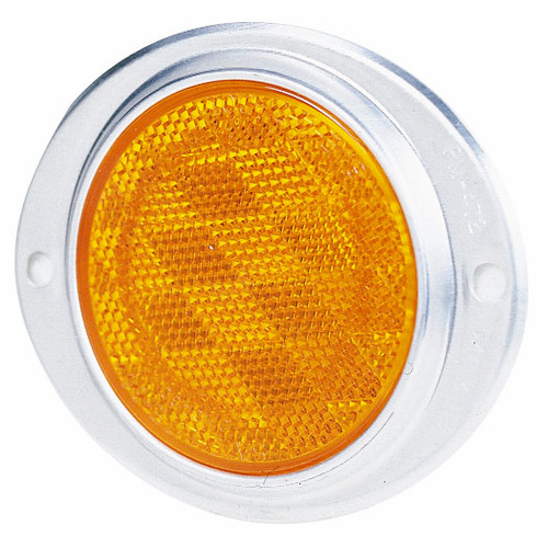 Peterson V472A  Reflector  Aluminium Oval    Amber   1 per pack. Image 0