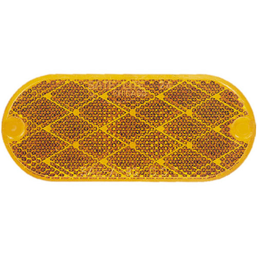 Peterson V480A  Reflector   Oblong Quick Mount   Amber   2 per pack. Image 0