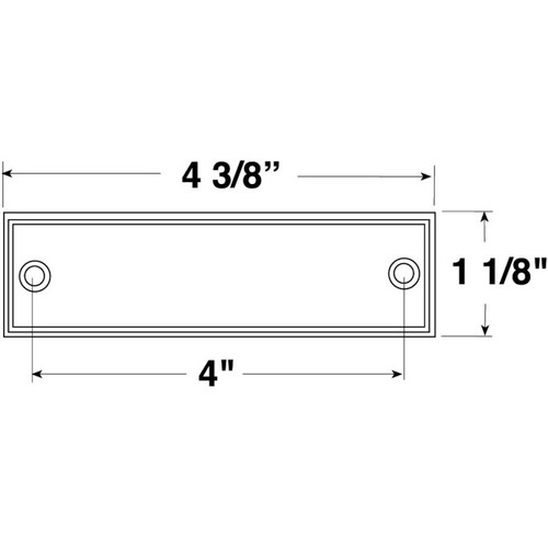 Peterson V487R  Compact Rectangular Reflector   Red   2 Pk Image 1