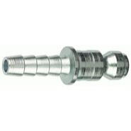 Tru-Flate 12-117  1/4" Tru-Flate Design ("T" Style) Air Line Quick Disconnect Coupler Plug with 1/4" ID Hose Barb Image 0