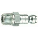Tru-Flate 12-125  1/4" Tru-Flate Design ("T" Style) Air Line Quick Disconnect Coupler Plug with 1/4" NPT Male Thread Image 0