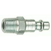 Tru-Flate 12-225  1/4" Industrial / Milton Design ("I/M" Style) Air Line Quick Disconnect Coupler Plug with 1/4" NPT Male Thread Image 0