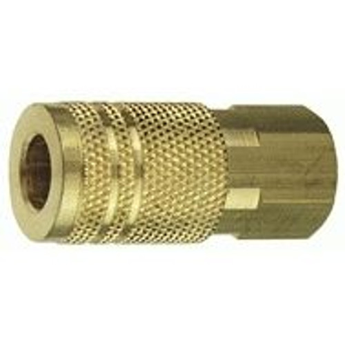 Tru-Flate 13-235  1/4" Industrial / Milton Design ("I/M" Style) Air Line Quick Disconnect Coupler with 1/4" NPT Female Thread Image 0