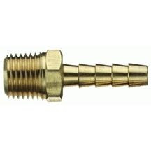 Tru-Flate 21-143  1/4" NPT Male x 3/8" ID Hose Barb Fitting - Brass Image 0