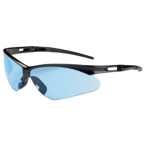 Bouton Safety Glasses 250-AN-10113  Anser - Light Blue Anti-Scratch Lens With Black Frames Image 0