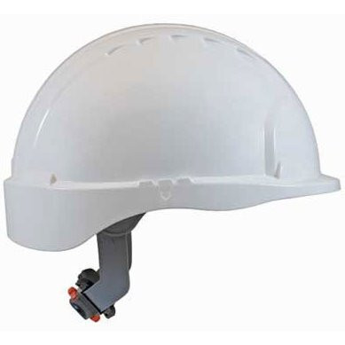 JSP 280-EV6151-10  Evolution Deluxe - Standard Brim Hard Hat With 6 Point Polyester Suspension And Wheel Ratchet Adjustment - White Image 0