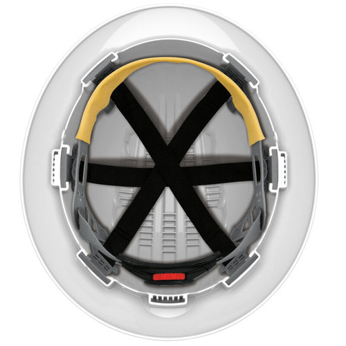 JSP 280-EV6161V-10  Evolution Deluxe - Full Brim Vented Hard Hat 6 Point Polyester Suspension With Wheel Ratchet Adjustment - White  Image 1