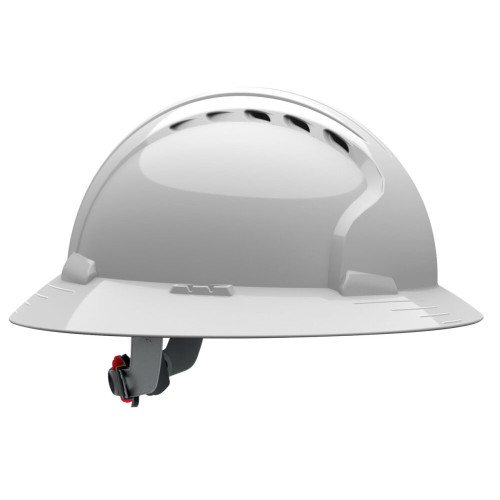 JSP 280-EV6161V-10  Evolution Deluxe - Full Brim Vented Hard Hat 6 Point Polyester Suspension With Wheel Ratchet Adjustment - White  Image 2