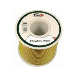 Pico 81162J  16 AWG Yellow Primary Wire Copper Stranded Conductor with PVC Jacket  35' per Junior Spool Image 0